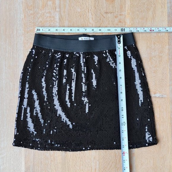 BCBG Generation Black Sequin Mini Skirt - Picture 4 of 5